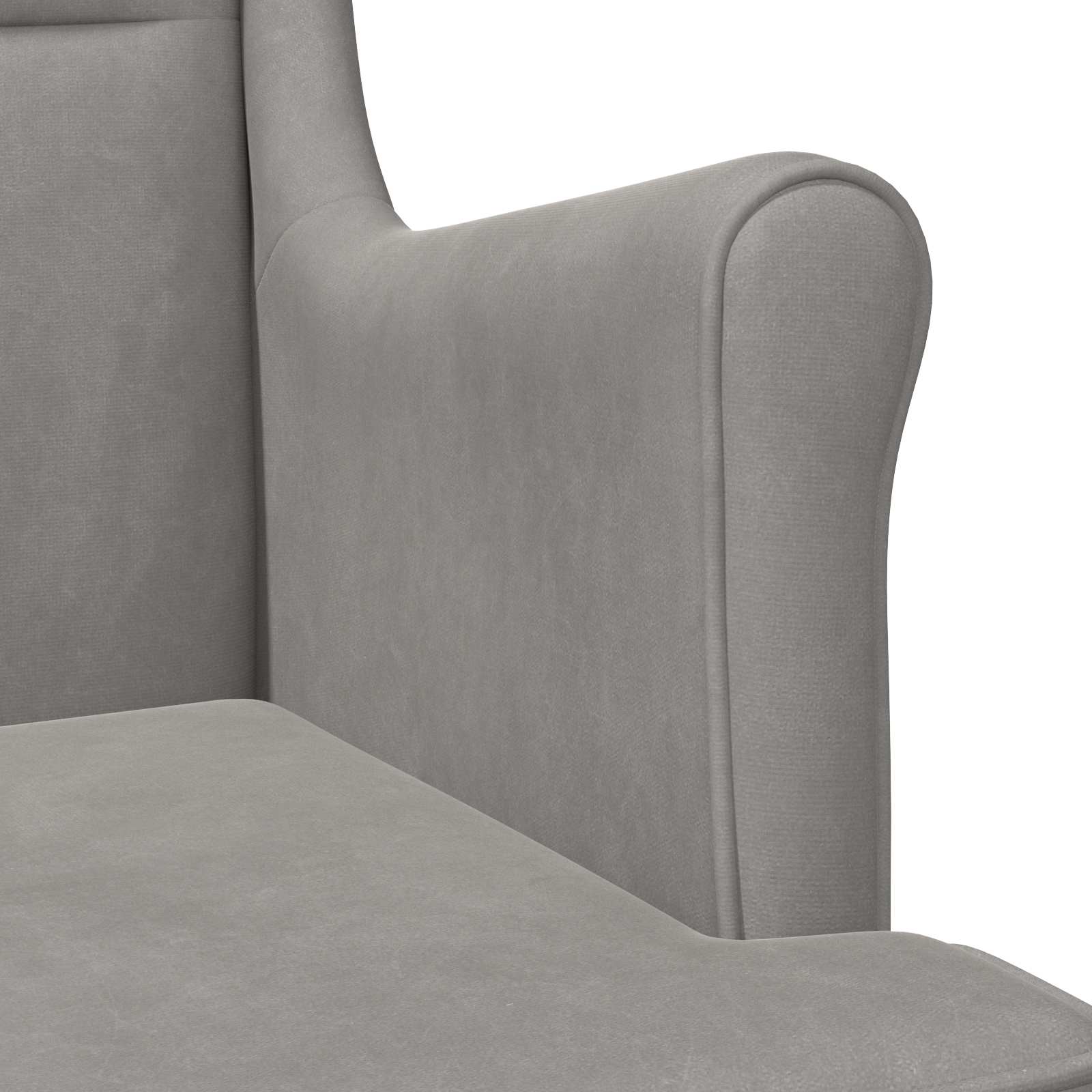 Poltrona Grigio Chiaro Velluto