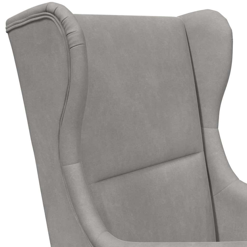 Poltrona Grigio Chiaro Velluto
