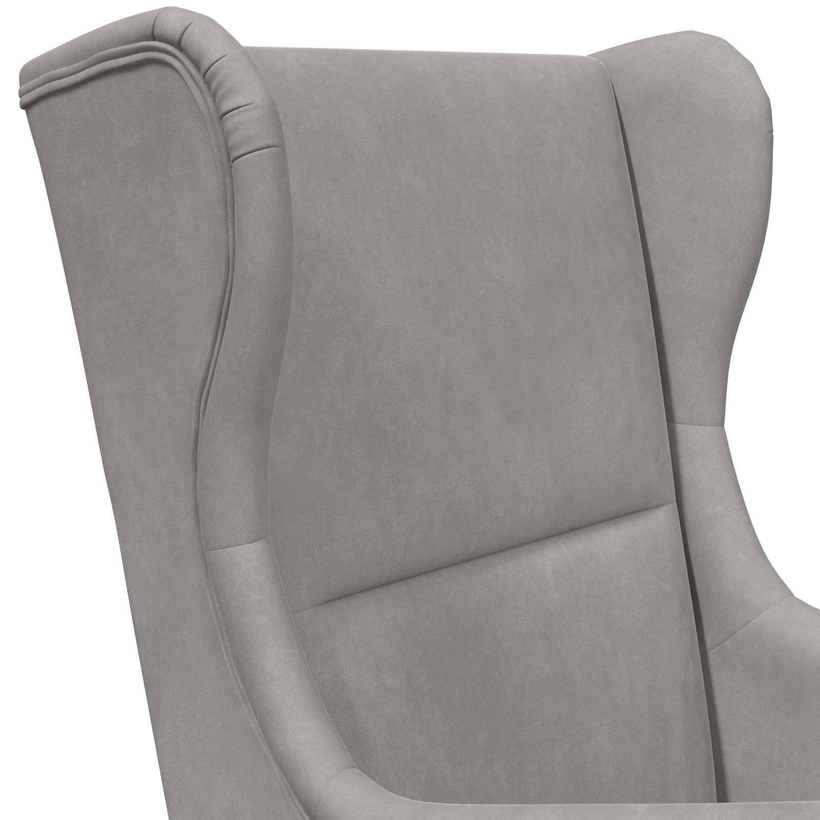 Poltrona Grigio Chiaro Velluto
