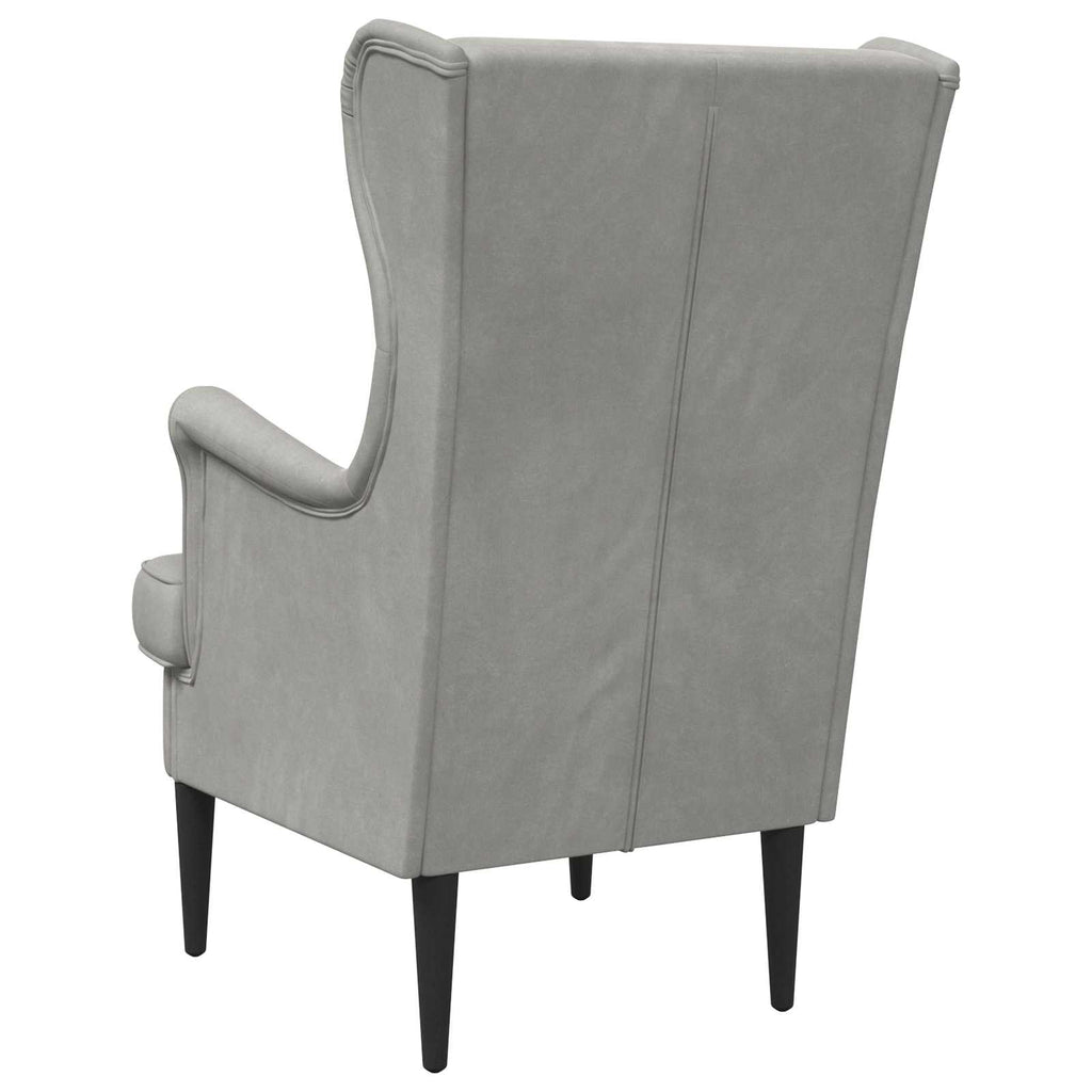 Poltrona Grigio Chiaro Velluto
