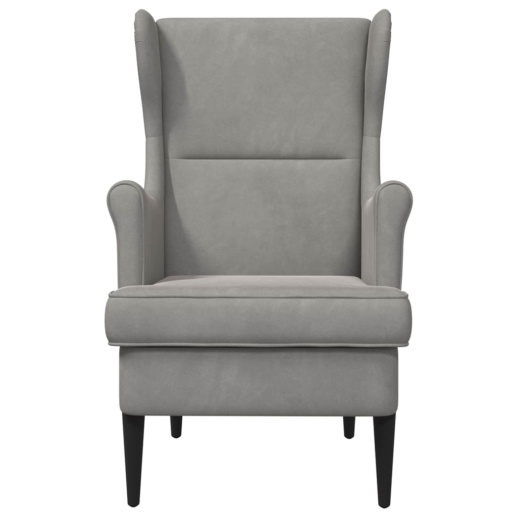 Poltrona Grigio Chiaro Velluto
