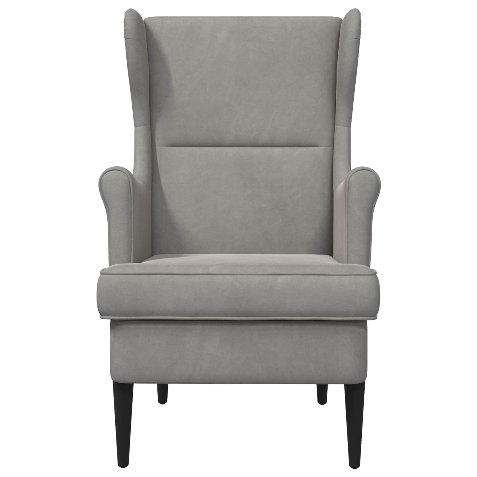 Poltrona Grigio Chiaro Velluto