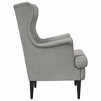 Poltrona Grigio Chiaro Velluto