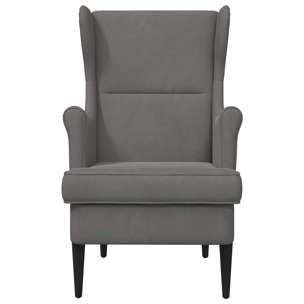 Poltrona Grigio Scuro Velluto