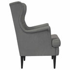 Poltrona Grigio Scuro Velluto