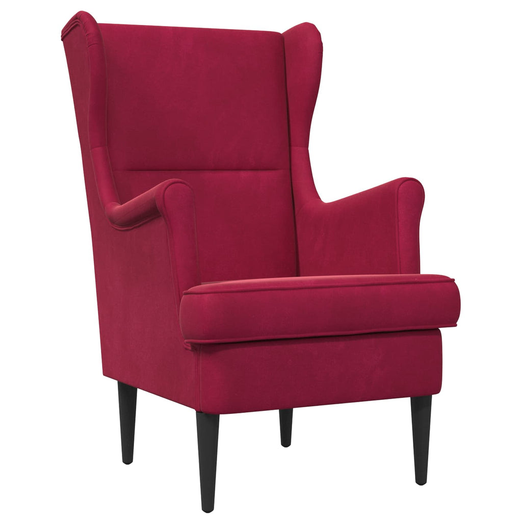 Poltrona Rosso Vino Velluto
