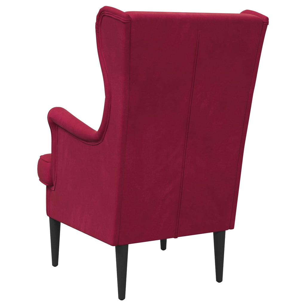Poltrona Rosso Vino Velluto
