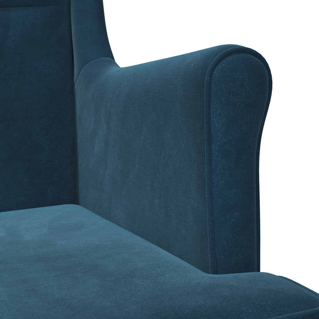 Poltrona Blu Velluto