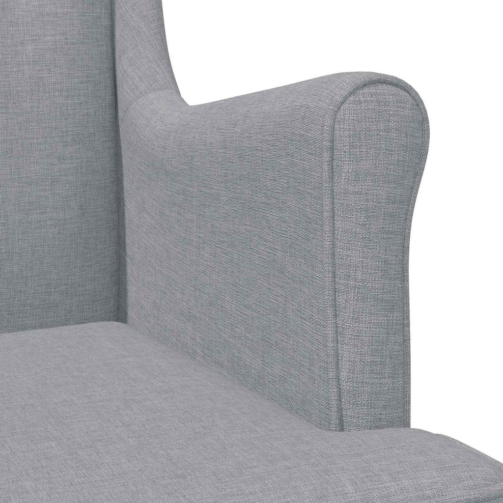 Poltrona Grigio Chiaro Tessuto
