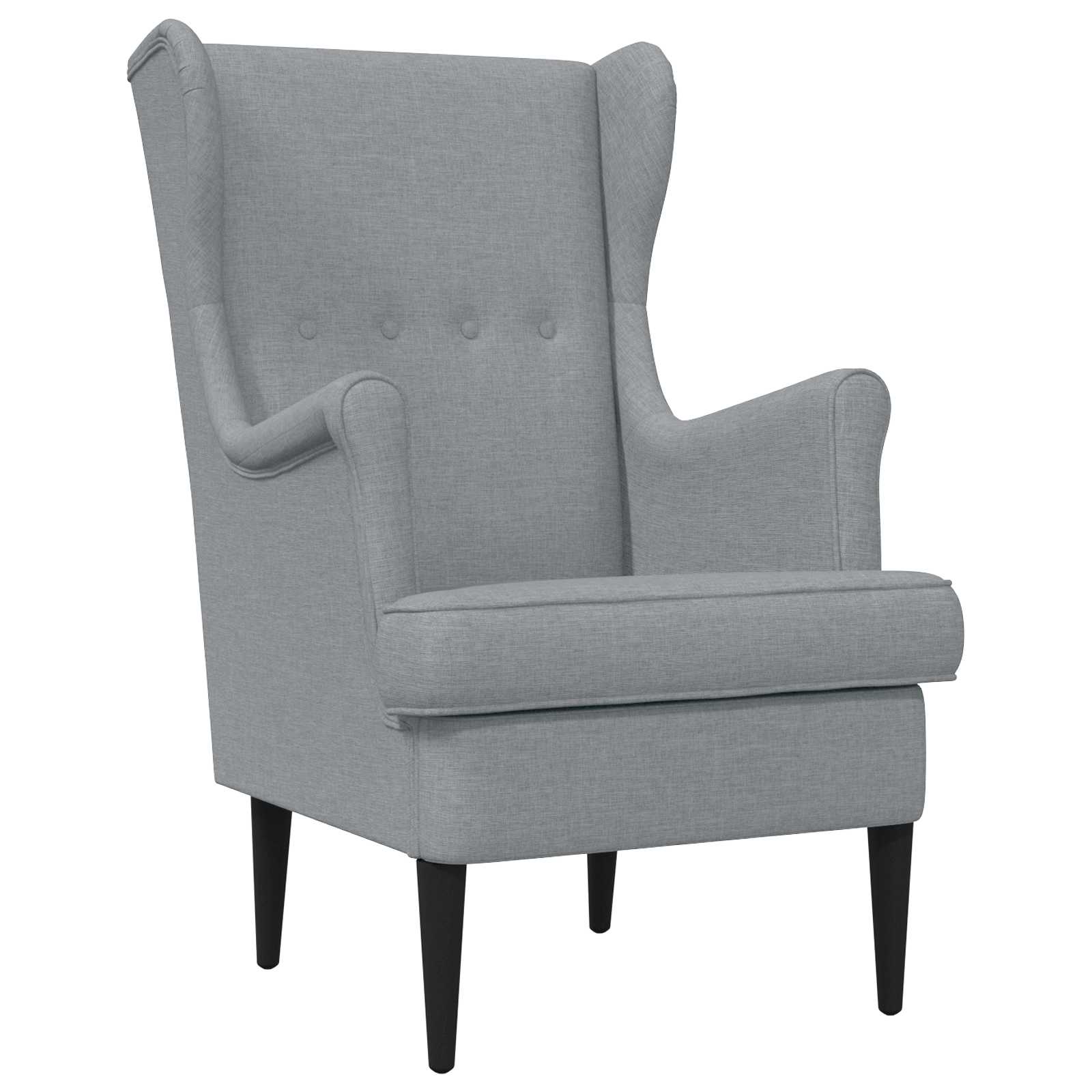 Poltrona Grigio Chiaro Tessuto
