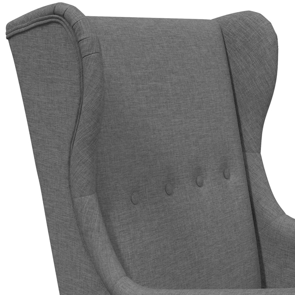 Poltrona Grigio Scuro Tessuto