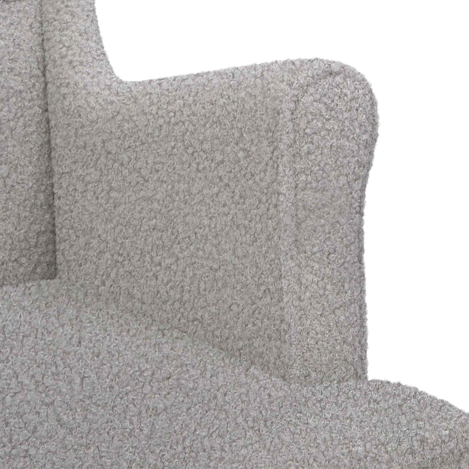 Poltrona Grigio Chiaro Bouclé