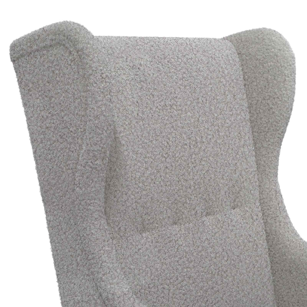 Poltrona Grigio Chiaro Bouclé