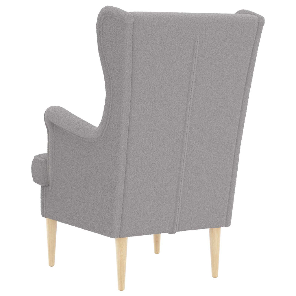 Poltrona Grigio Chiaro Bouclé
