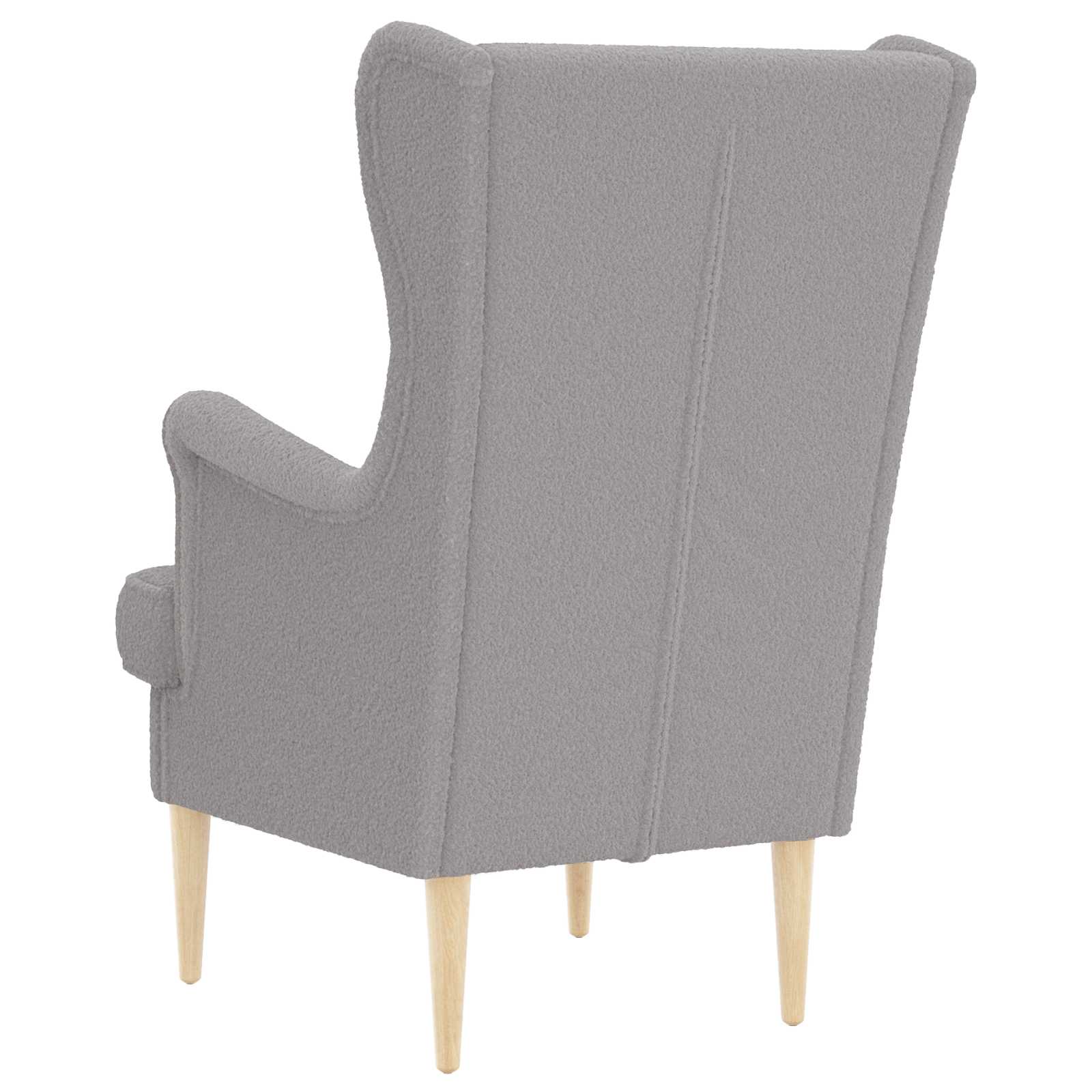Poltrona Grigio Chiaro Bouclé