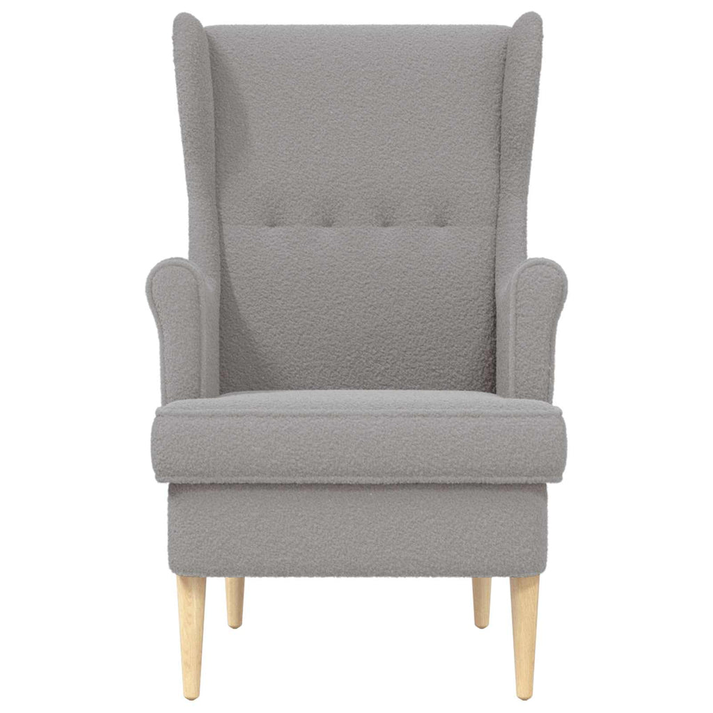 Poltrona Grigio Chiaro Bouclé