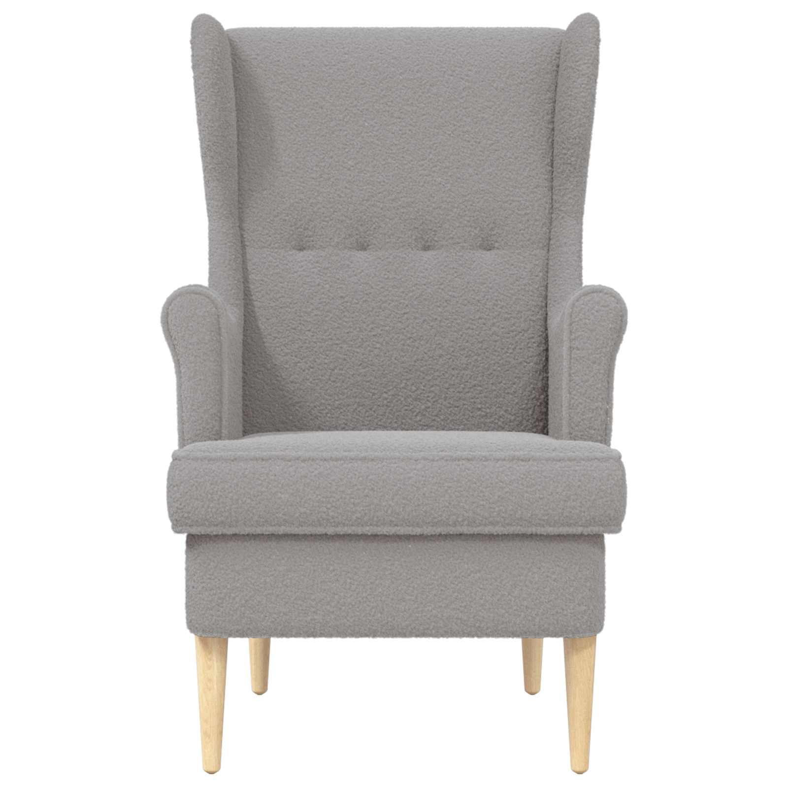 Poltrona Grigio Chiaro Bouclé