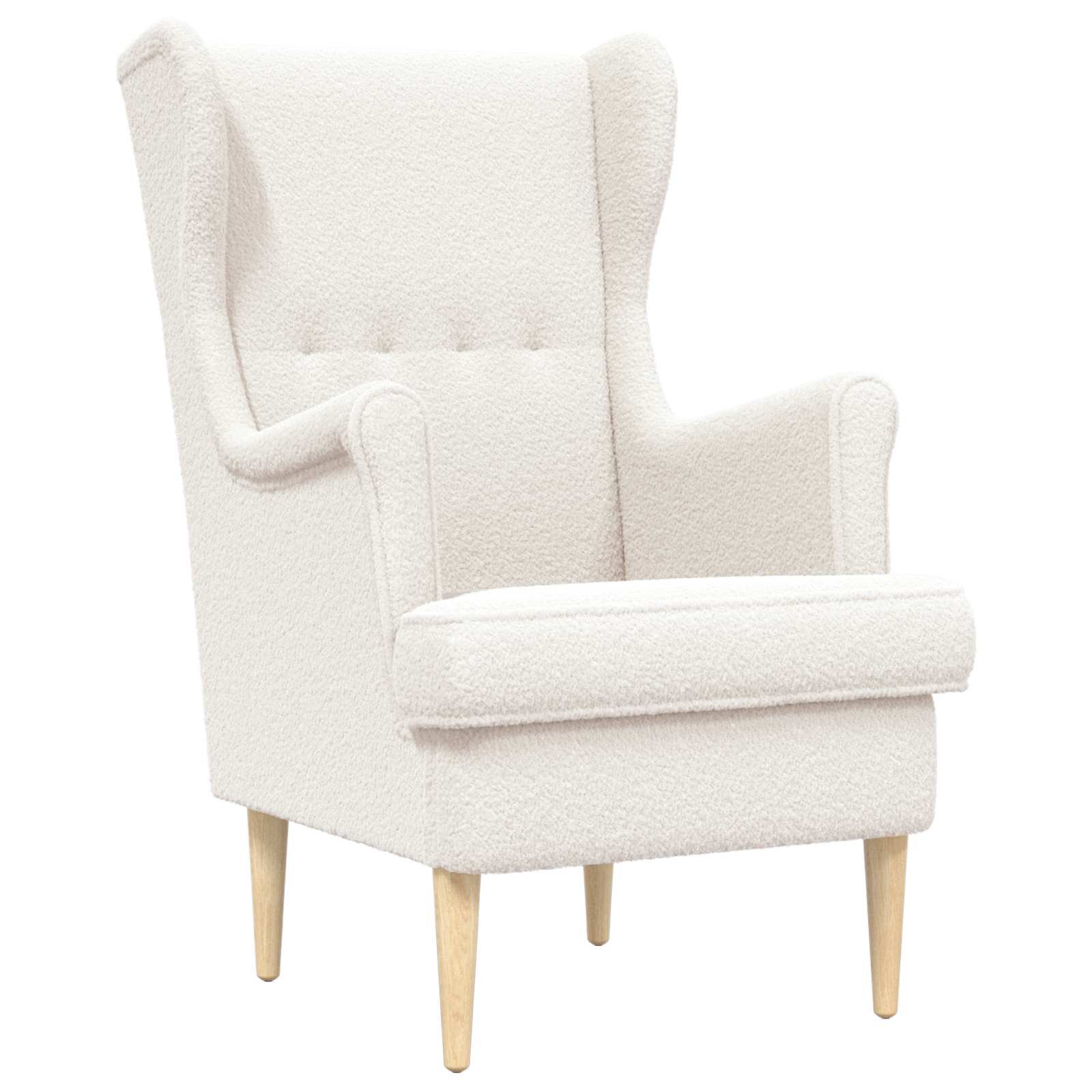 Poltrona Crema Bouclé