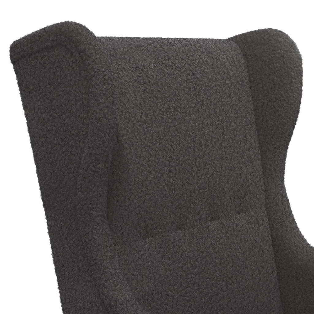 Poltrona Grigio Scuro Bouclé