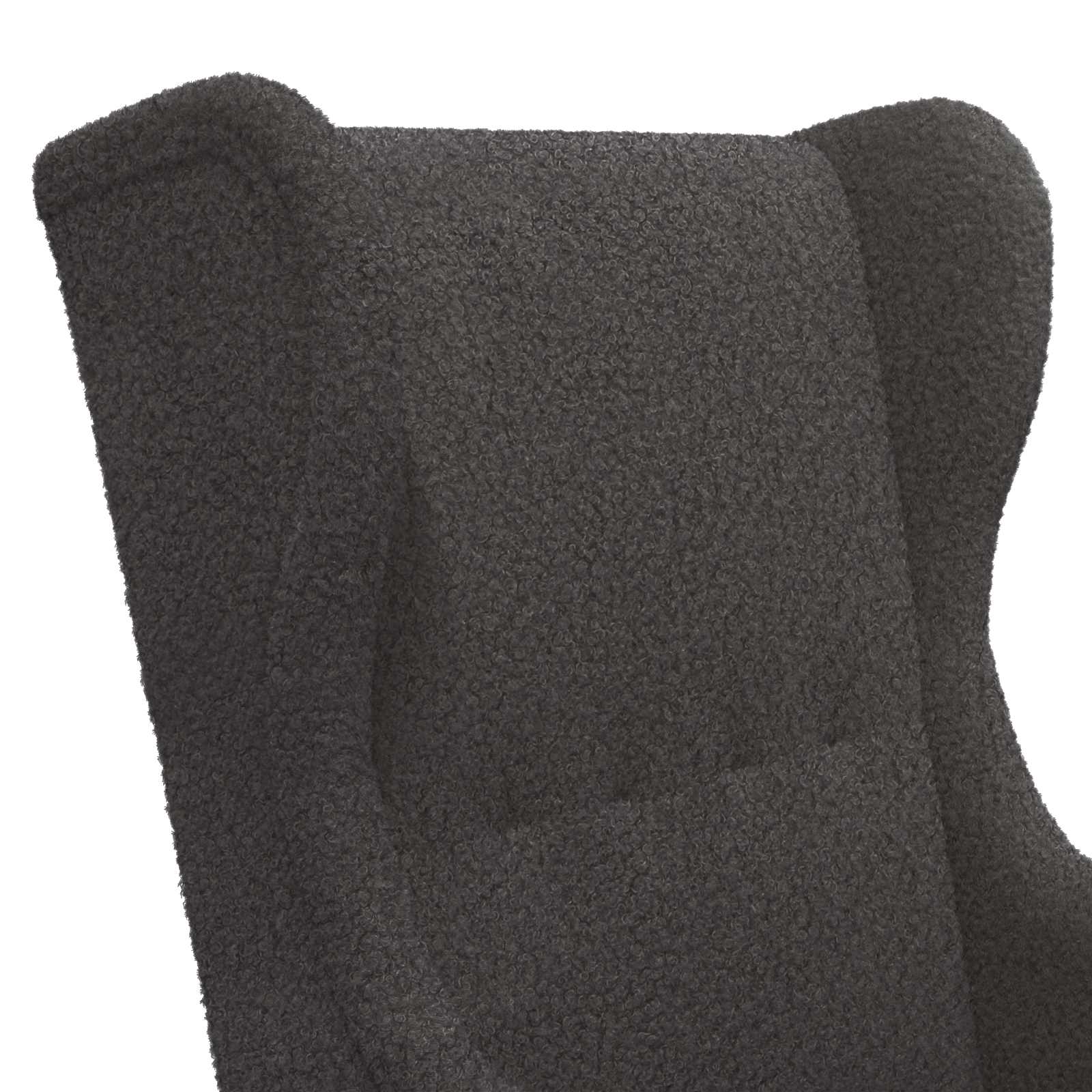 Poltrona Grigio Scuro Bouclé