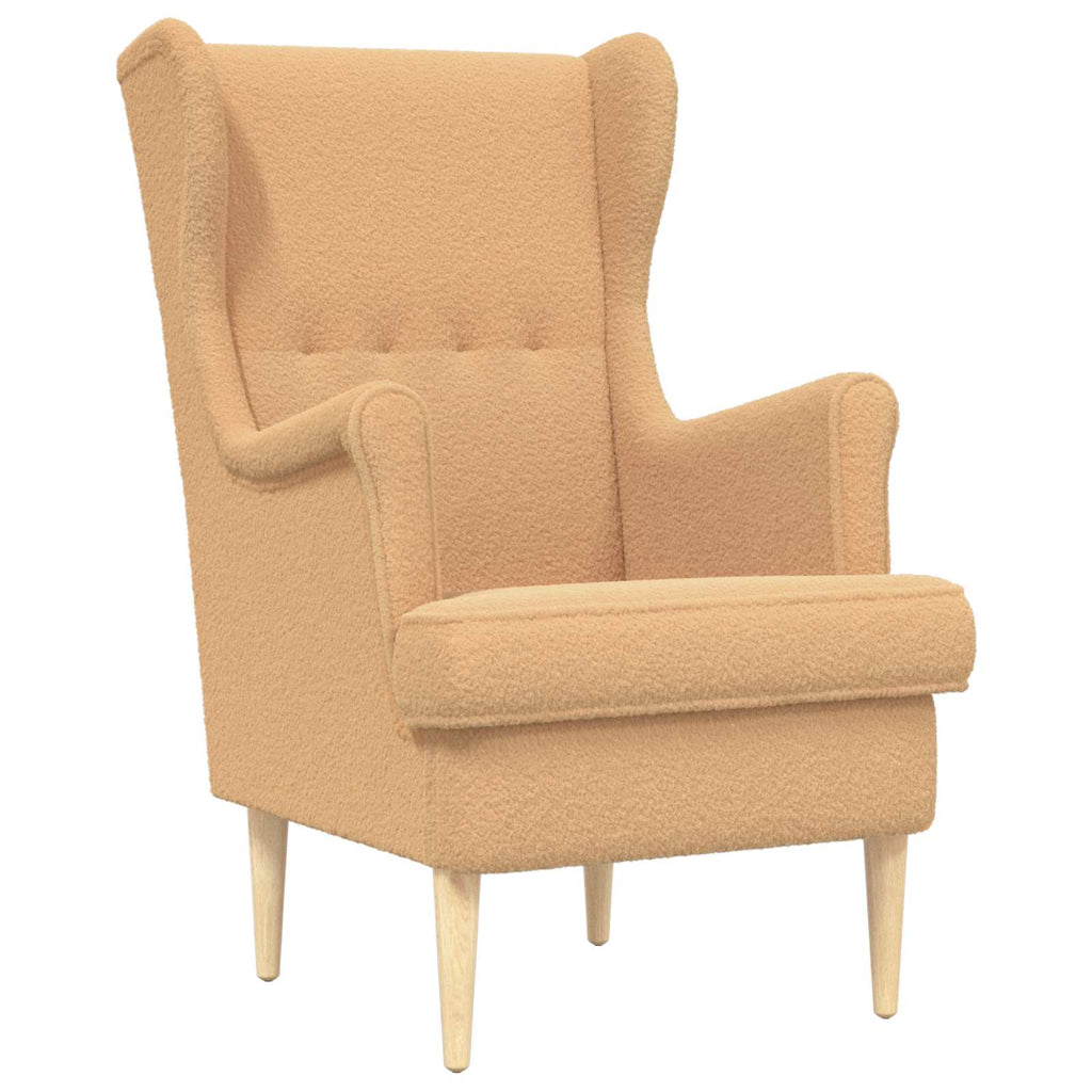 Poltrona Beige Bouclé