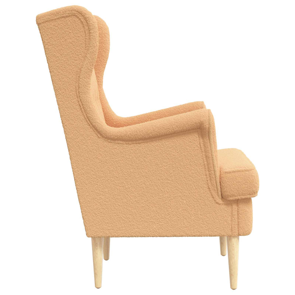 Poltrona Beige Bouclé