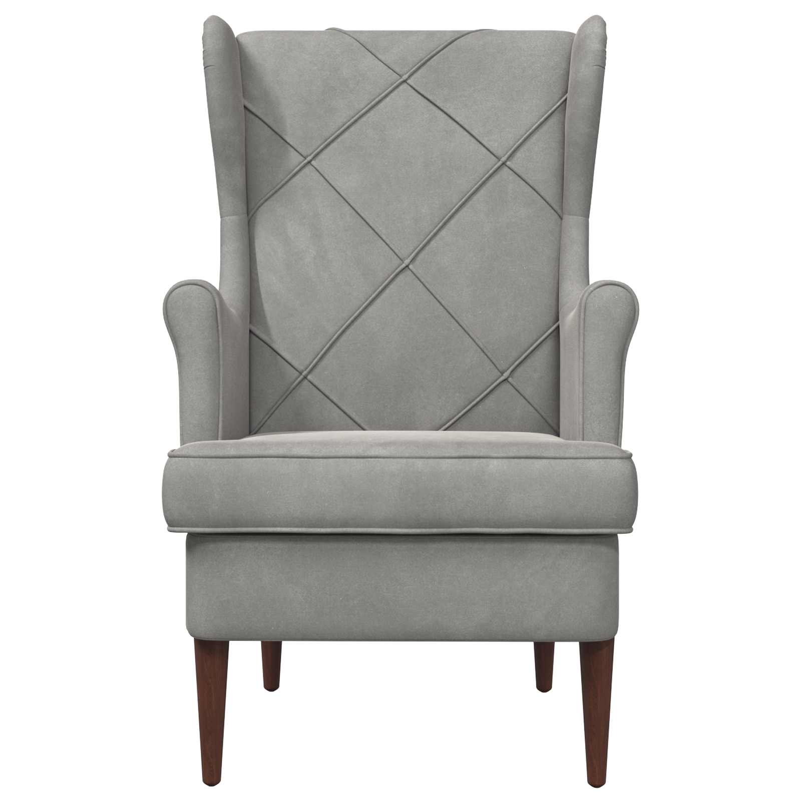 Poltrona Grigio Chiaro Velluto