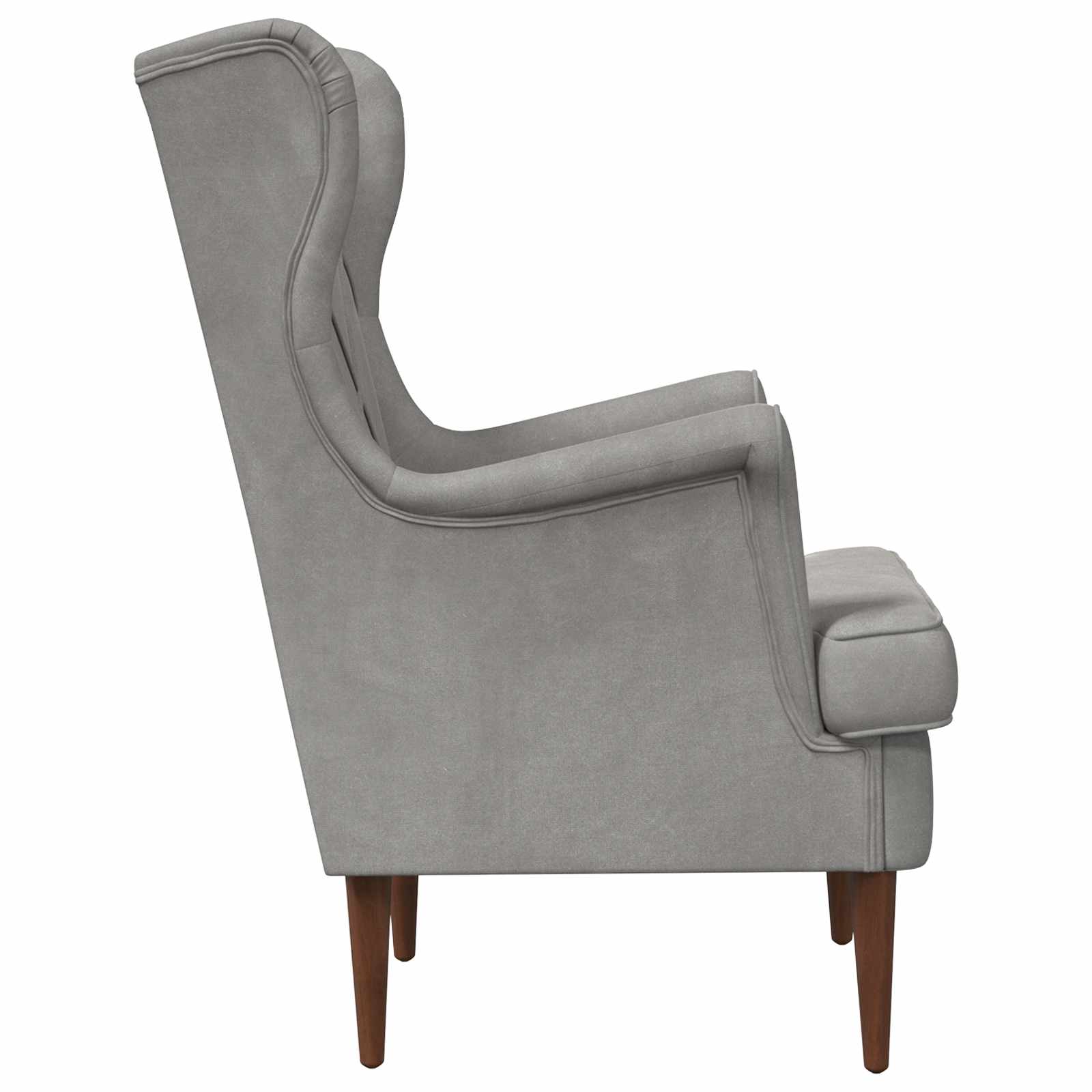 Poltrona Grigio Chiaro Velluto