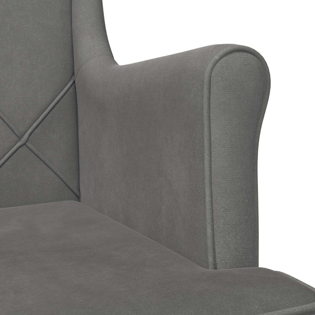 Poltrona Grigio Scuro Velluto