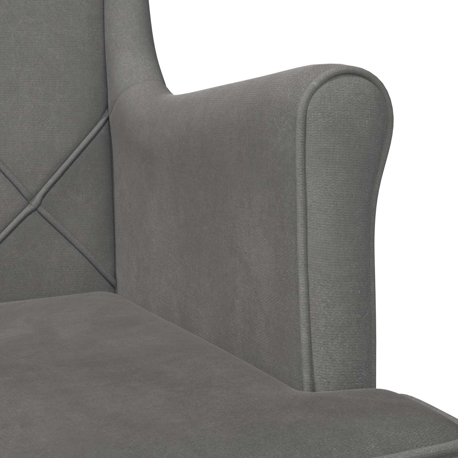Poltrona Grigio Scuro Velluto