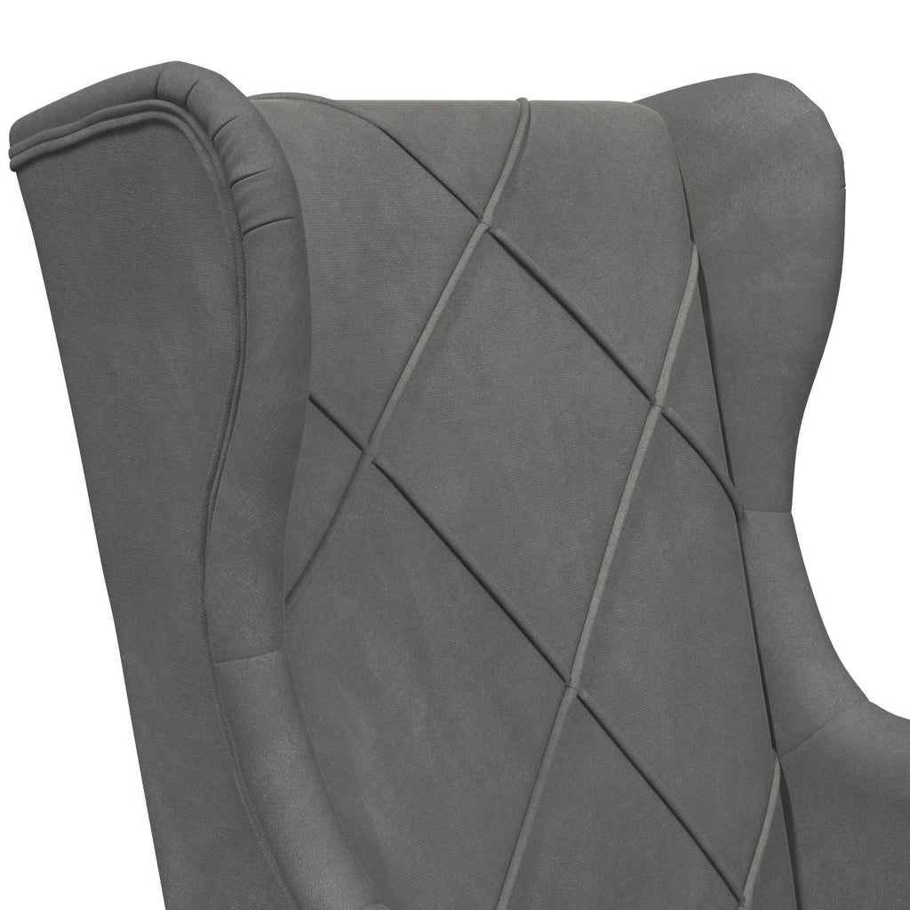 Poltrona Grigio Scuro Velluto