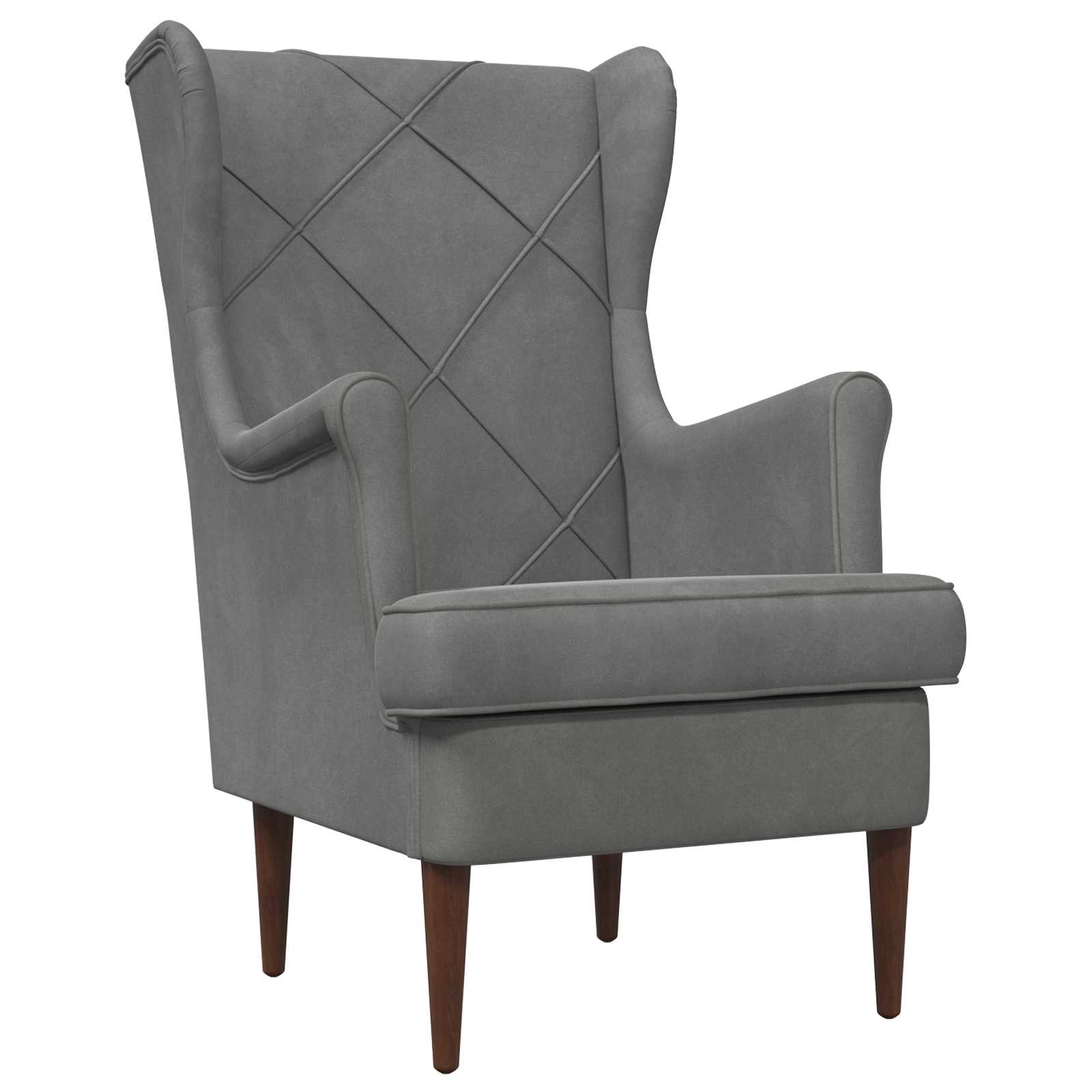 Poltrona Grigio Scuro Velluto