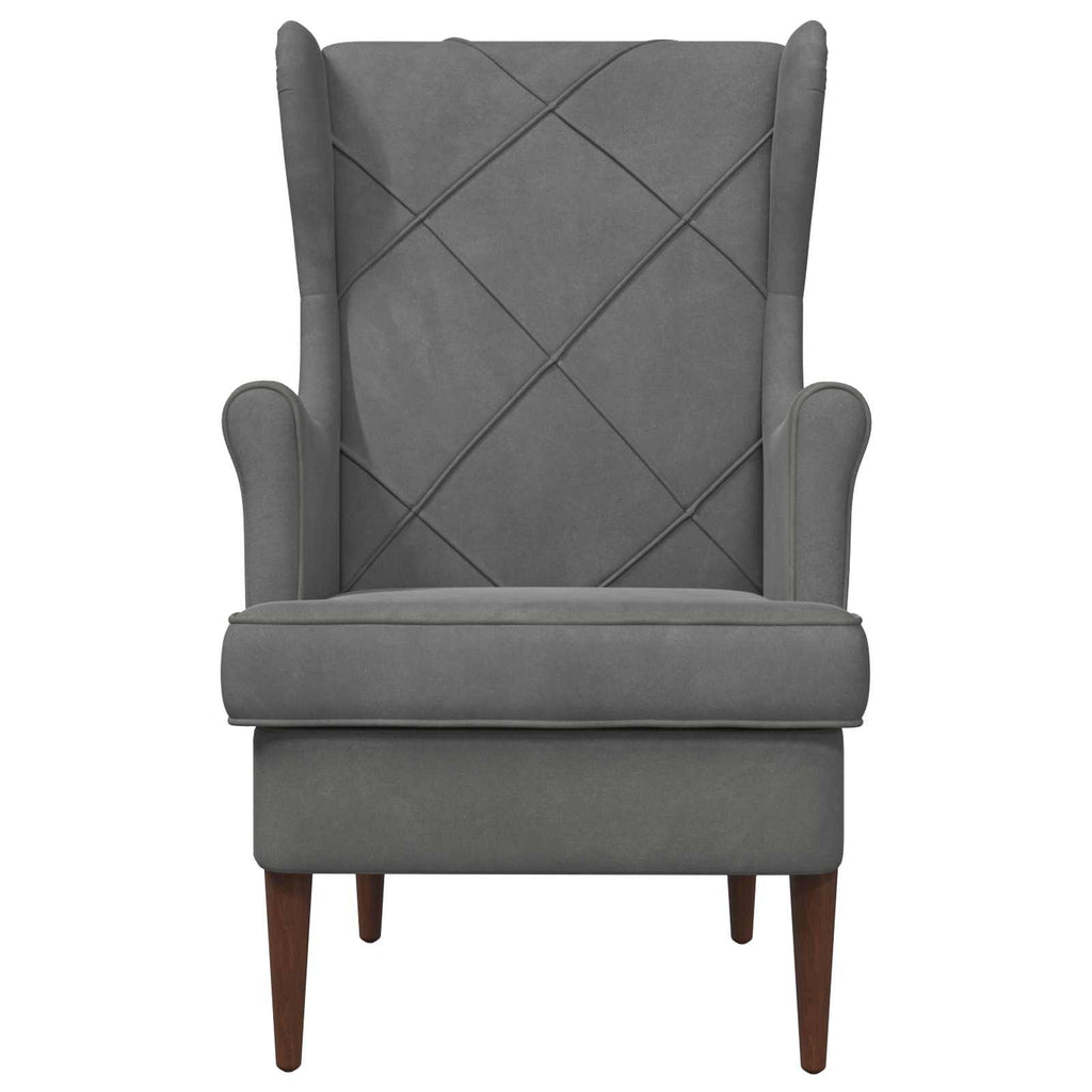 Poltrona Grigio Scuro Velluto
