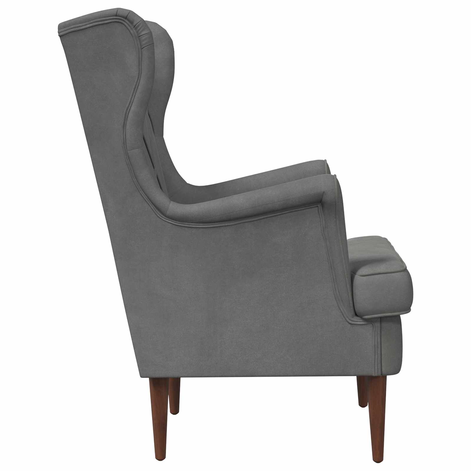 Poltrona Grigio Scuro Velluto