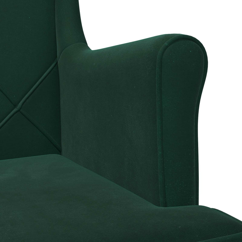 Poltrona Verde Scuro Velluto