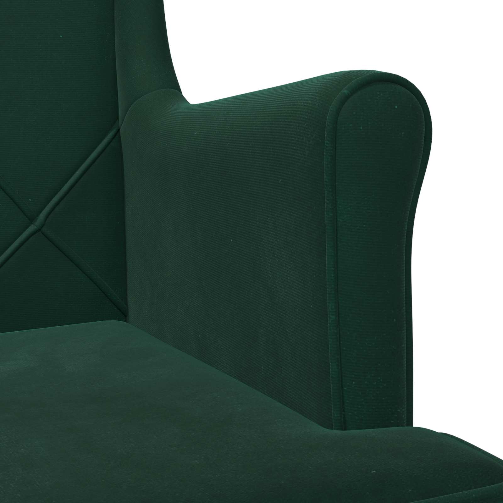 Poltrona Verde Scuro Velluto