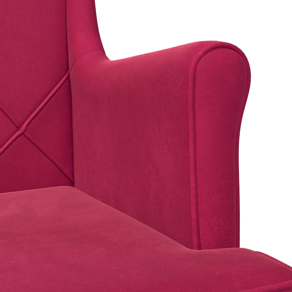 Poltrona Rosso Vino Velluto