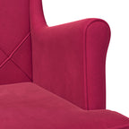 Poltrona Rosso Vino Velluto