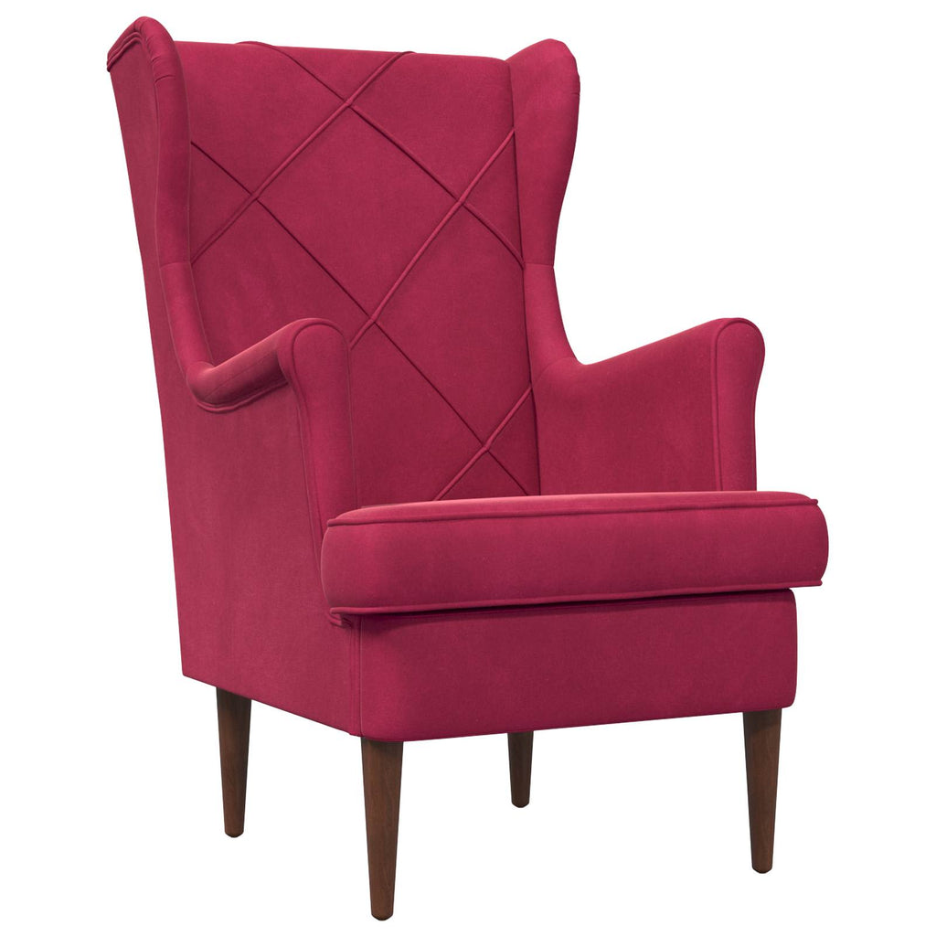 Poltrona Rosso Vino Velluto