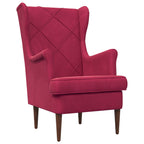 Poltrona Rosso Vino Velluto