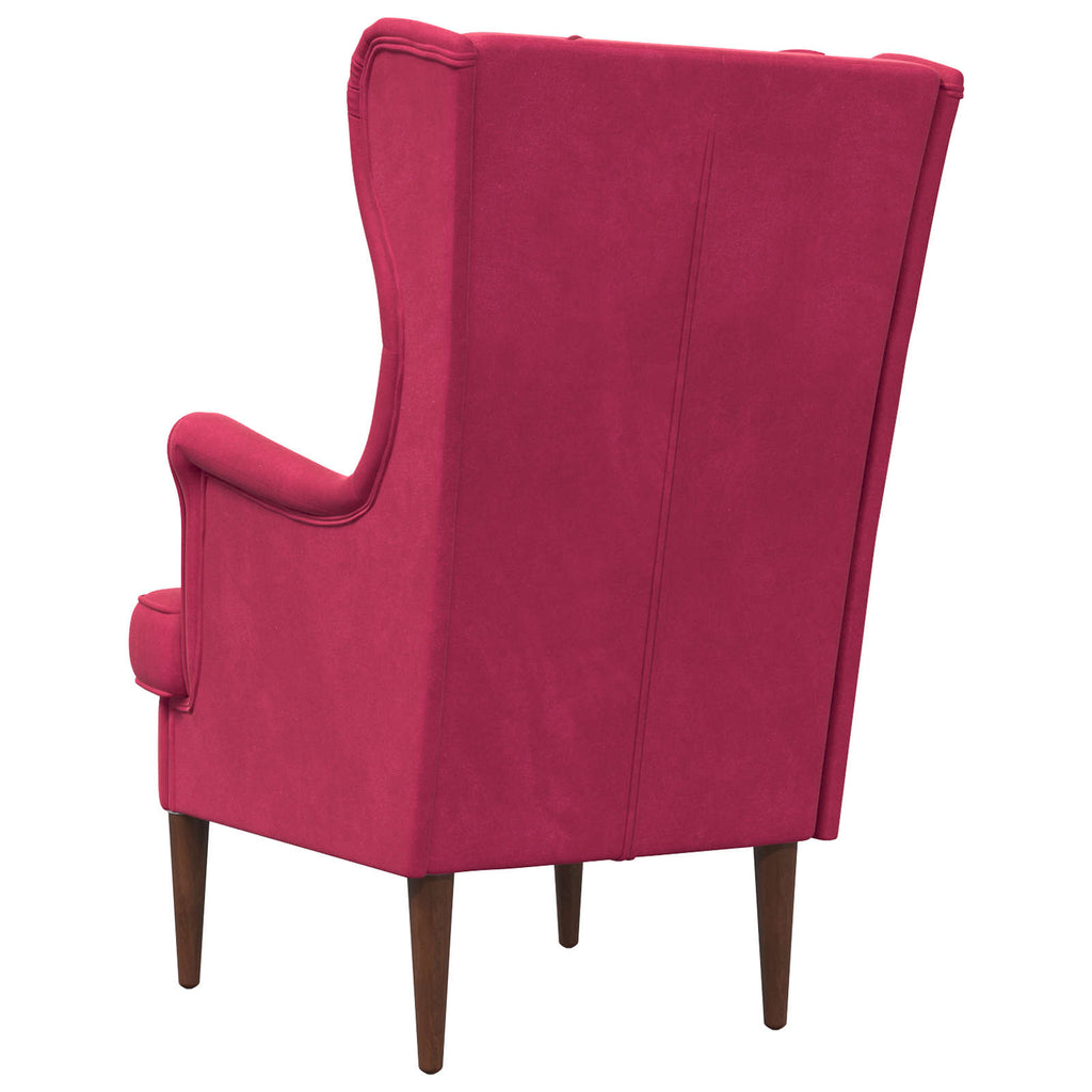 Poltrona Rosso Vino Velluto
