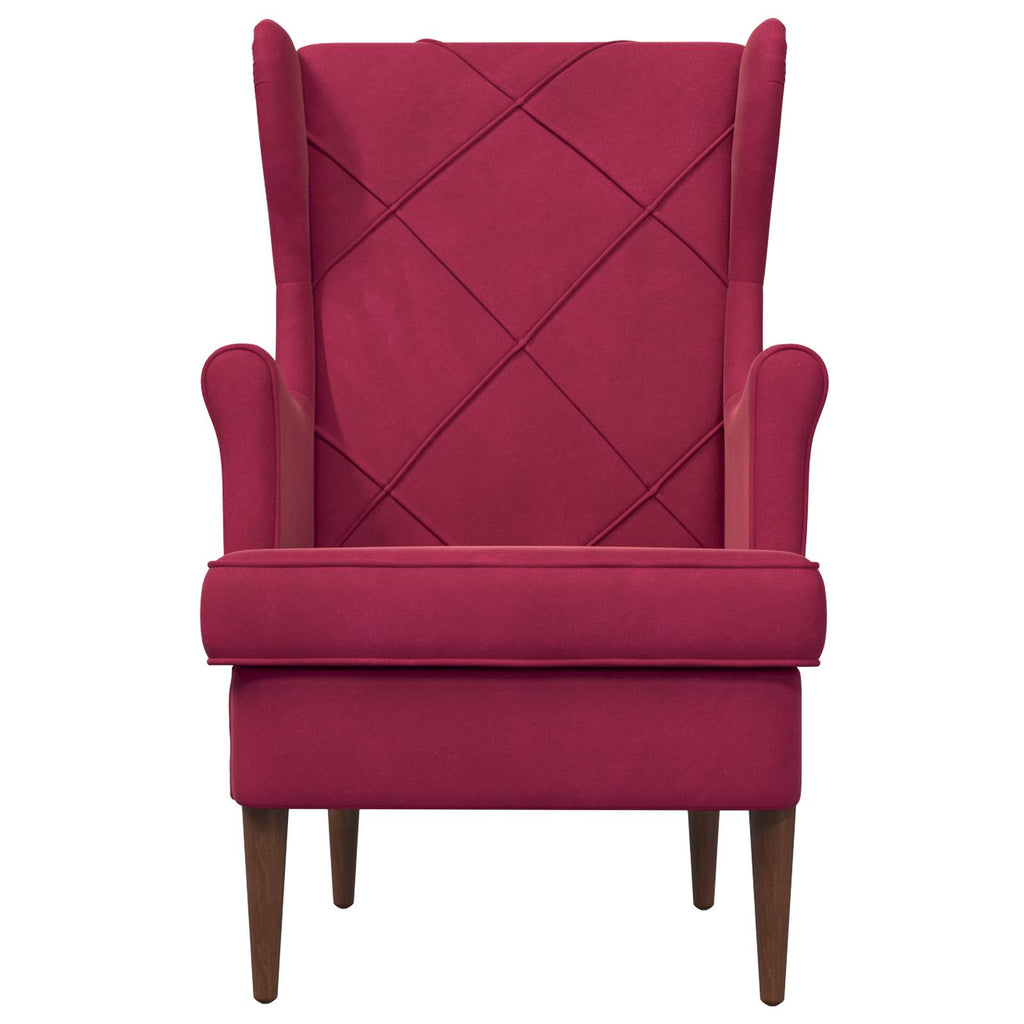 Poltrona Rosso Vino Velluto