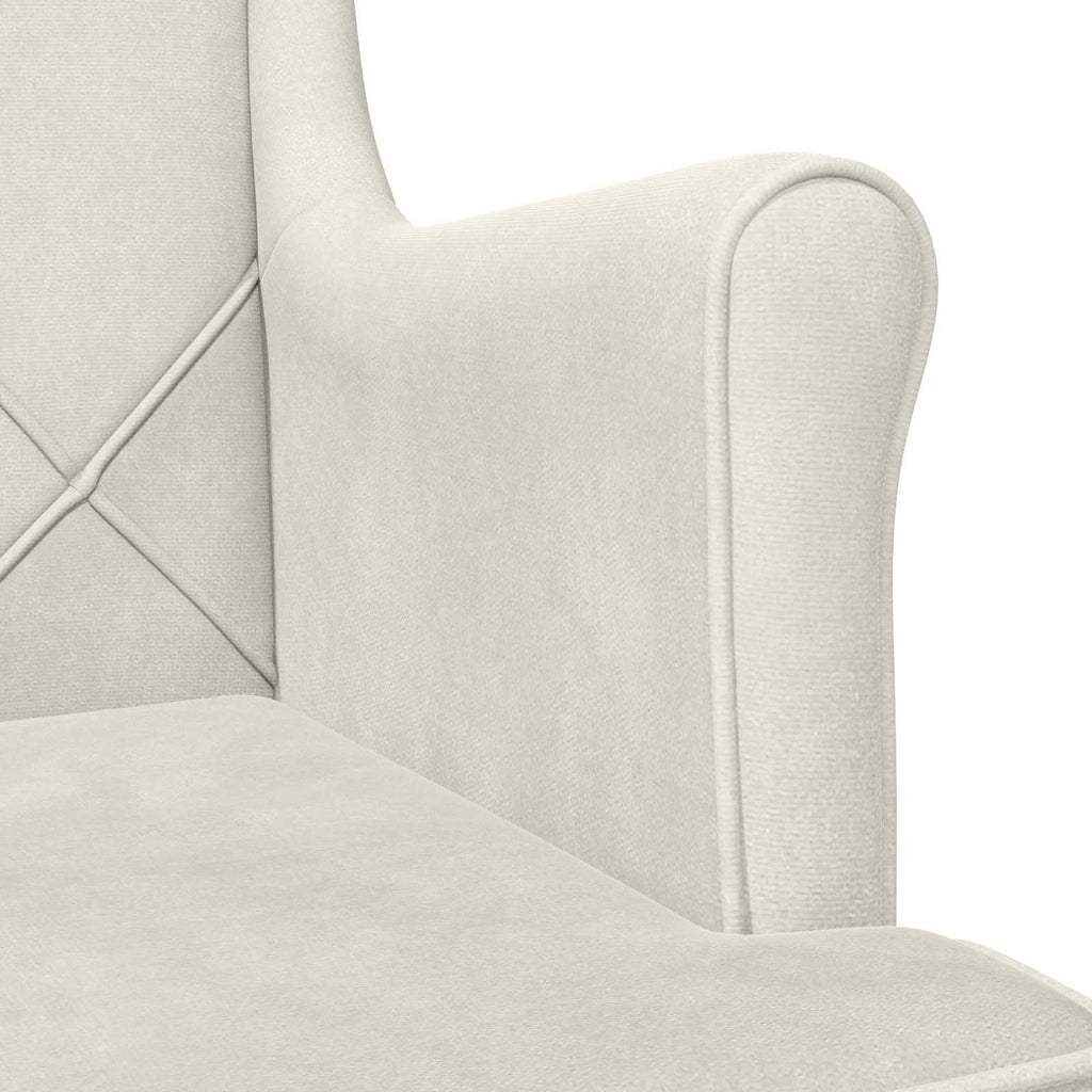 Poltrona Crema Velluto