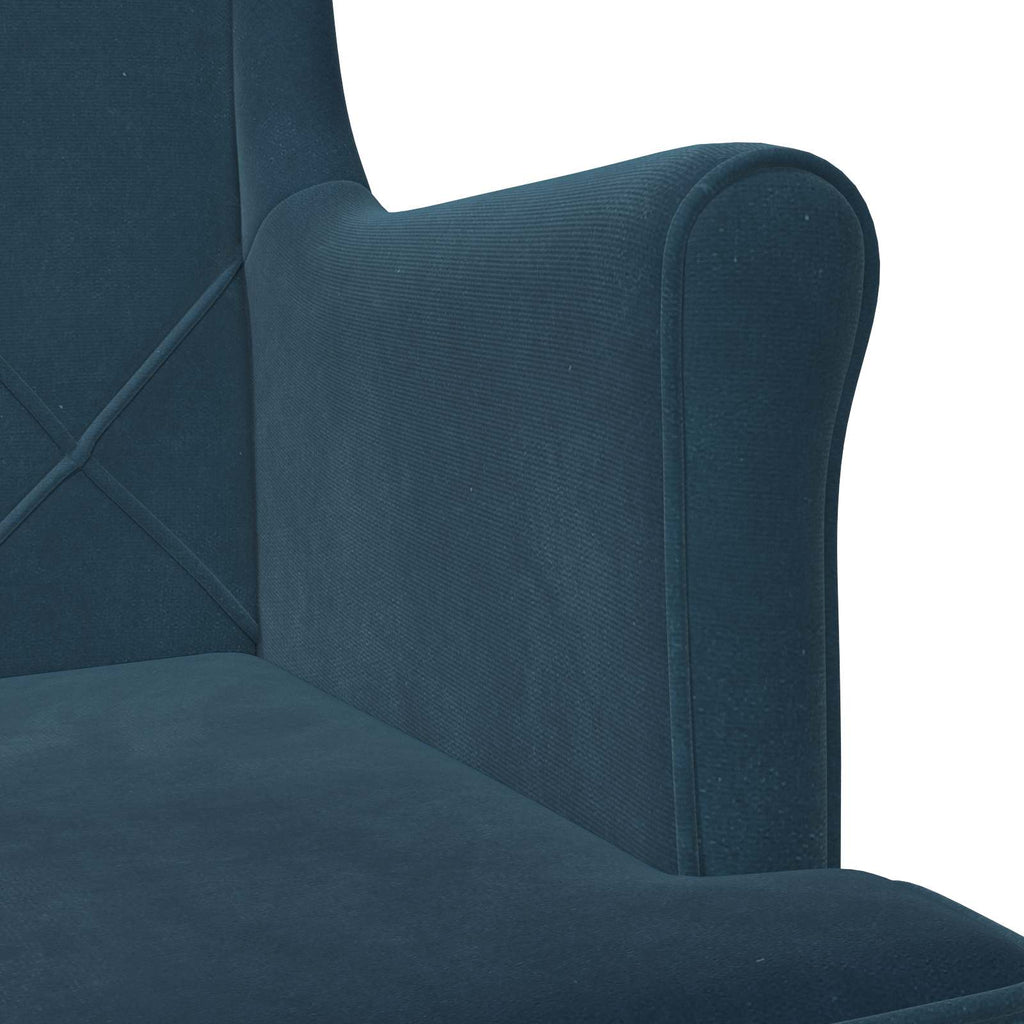 Poltrona Blu Velluto
