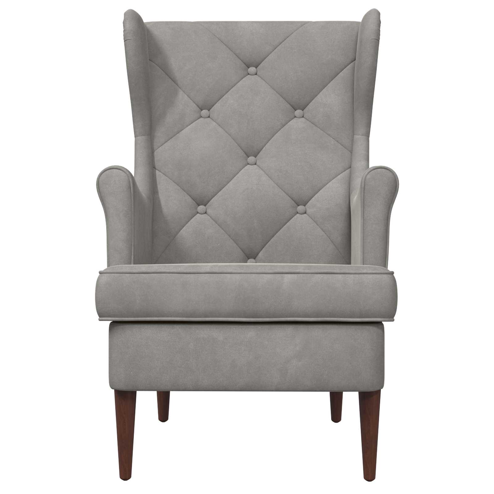 Poltrona Grigio Chiaro Velluto