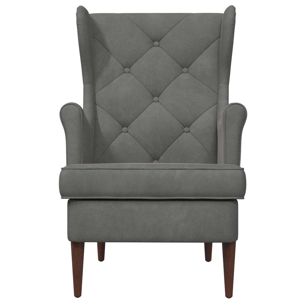 Poltrona Grigio Scuro Velluto