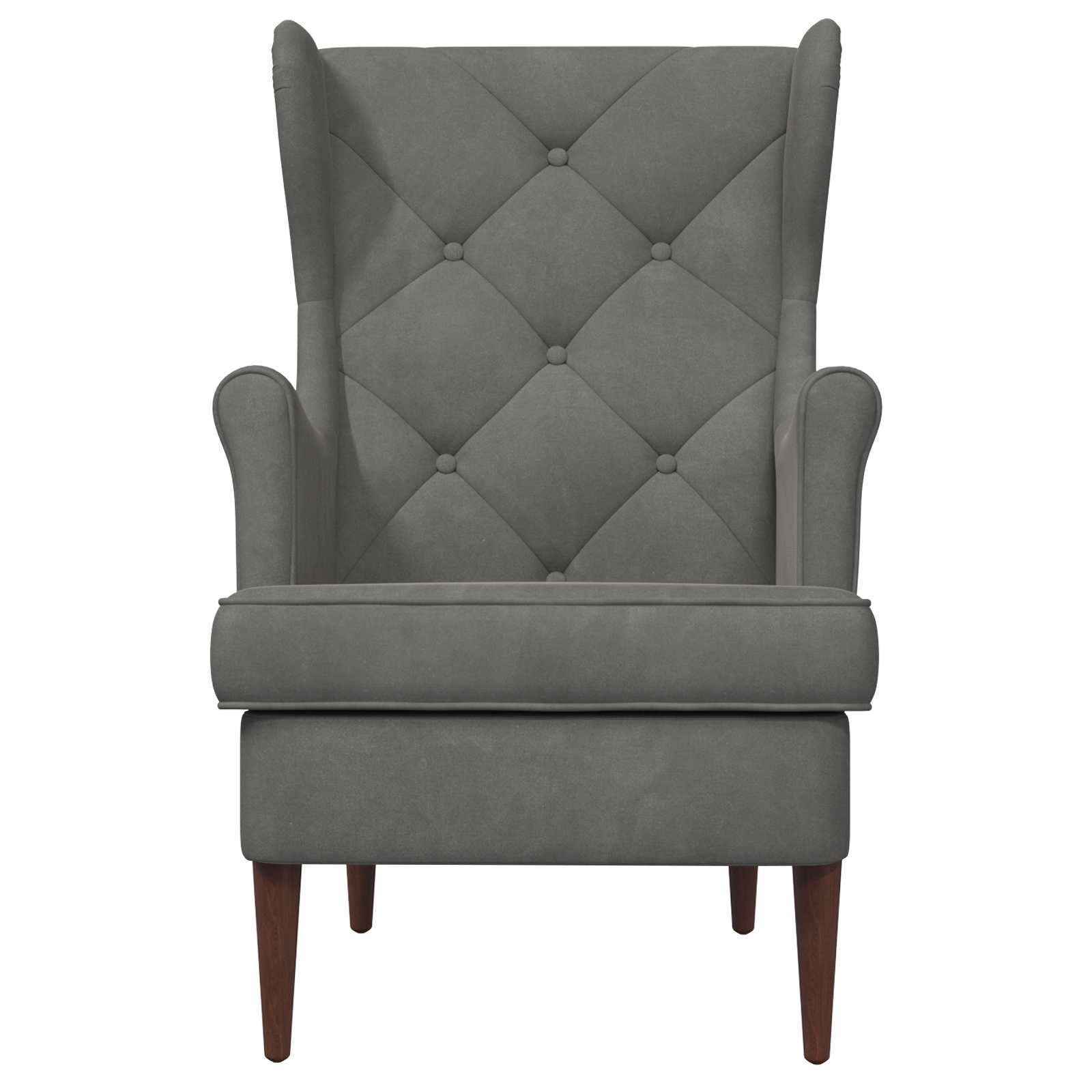 Poltrona Grigio Scuro Velluto