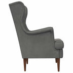 Poltrona Grigio Scuro Velluto