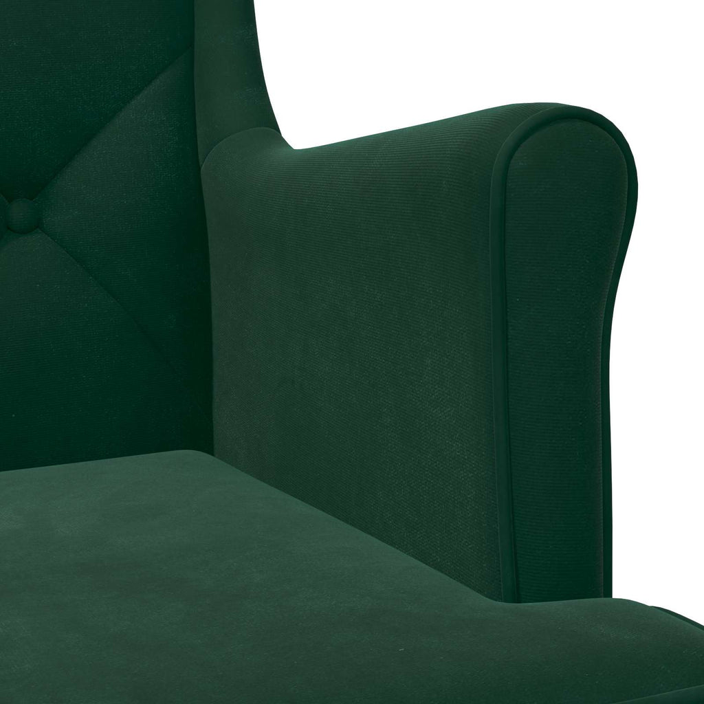 Poltrona Verde Scuro Velluto