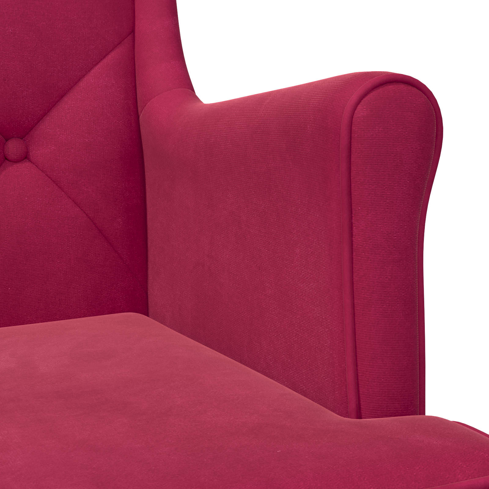 Poltrona Rosso Vino Velluto